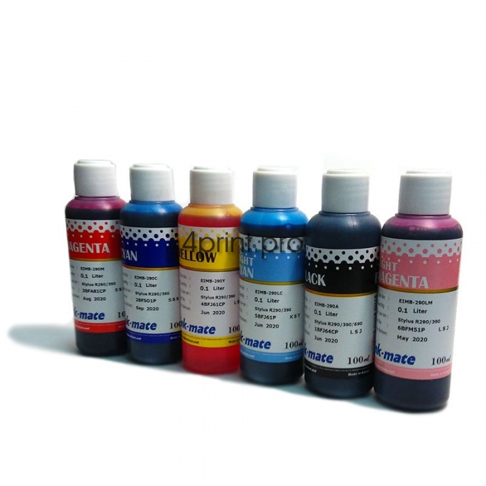 Картинка Комплект чернил Ink-Mate (EIM-290) для 6-ти цветных принтеров и МФУ Epson 100мл х 6 от магазина 4print.pro