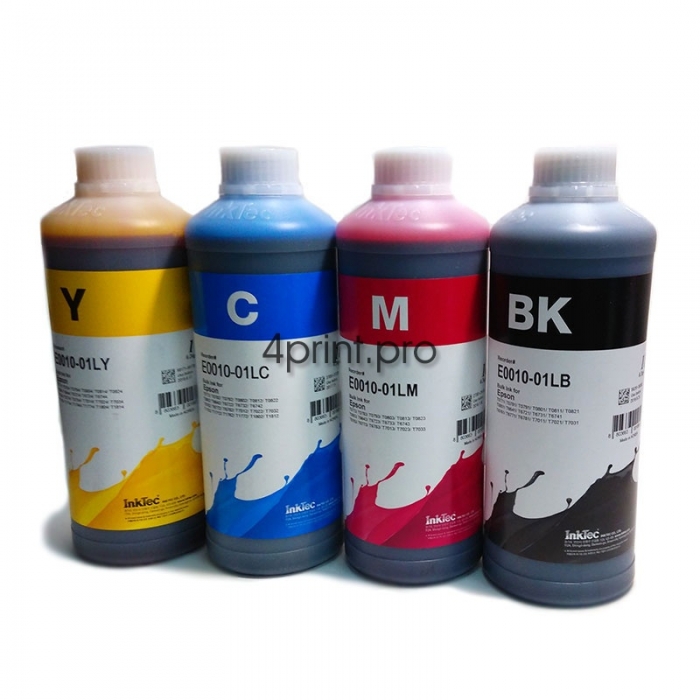 Картинка Комплект чернил InkTec (E0010-01Lх4) для 4-х цветных принтеров и МФУ Epson 1000мл х 4 от магазина 4print.pro